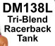DM138LTri-BlendRacerbackTank
